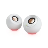 CREATIVE PEBBLE SE USB-C 2.0 Speakers w/Bluetooth 5.3, RGB Lighting, Aux, white
