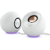 CREATIVE PEBBLE SE USB-C 2.0 Speakers w/Bluetooth 5.3, RGB Lighting, Aux, white