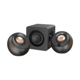 CREATIVE PEBBLE X Plus USB-C 2.1 Speakers w/Bluetooth 5.3, RGB Lighting, Aux, black