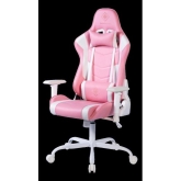 DELTACO PINK LINE PCH80 Gaming chair, PU-leather, iron frame, Pink