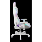 DELTACO White Line RGB LED gaming chair in PU-leather, remote controlled LED lights