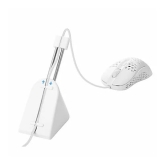 DELTACO WHITE LINE WA90 Mouse Bungee, White/Silver