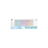 DELTACO WHITE LINE WK95R Wireless 65% keyboard, front symbols, Kailh Red, US Layout