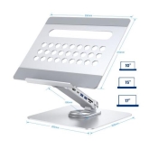 EWENT Aluminum Laptop Stand 360° Rotation Adjustable Height & Tilt 7-in-1 Docking