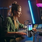 INFLUENCE PRO - Microphone with color LED illumination - black