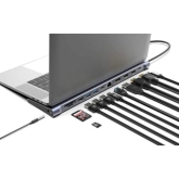 Manhattan MH 12 in 1 Triple HDMI Docking Station, Silver