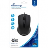 MediaRange Corded 3-button optical mouse, black