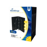 MediaRange DVD Case for 8 discs, 27mm, black, Pack 3