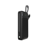MediaRange Mobile Charger | Powerbank 20000 mAh with integrated charging cables and LC-Display, USB-C Power Delivery and Quick C