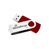 MediaRange USB flash drive, 4GB, red/silver