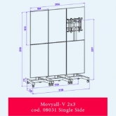 OMB MOVYALL - stand mobil pentru VIDEOWALL, 2x3 single, portrait