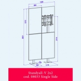 OMB STANDYALL - stand fix pentru VIDEOWALL, 2x2 single, portrait