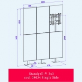 OMB STANDYALL - stand fix pentru VIDEOWALL, 2x3 single, portrait