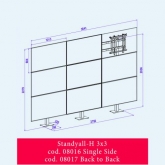 OMB STANDYALL - stand fix pentru VIDEOWALL, 3x3 single, landscape