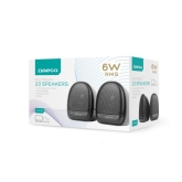 OMEGA SPEAKERS STEREO 2.0 6W RMS USB 3.5 mm Audio Black Elipse