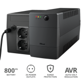 Paxxon 800VA UPS with 2 standard wall power outlets