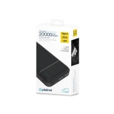 PLATINET POWER BANK 20000mAh Polymer ABS Texture Black [45722]