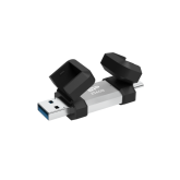 SP Pendrive OTG USB 3.2 Gen 1/Type-C Mobile - C51 256GB Read speeds up to 200MB/s, USB A & Type C connector, Durable aluminum metal casing and flip-cap design