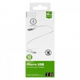 TNB FLAT MICRO USB CABLE 30CM - WHITE