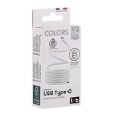 TNB USB-C/USB-C cable 1.5m magnetic sheath - White