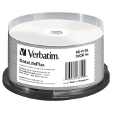 Verbatim BD-R DL 50GB 6X Wide Printable 25 Pack Spindle - No ID Brand