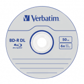 Verbatim BD-R DUAL LAYER 50GB 6X WHITE BLUE SURFACE SP10