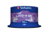 VERBATIM DVD+R 8.5GB DOUBLE LAYER SP50 8X AZO Matt Silver