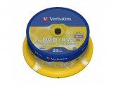 VERBATIM DVD+RW 4X spindle 25