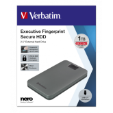 VERBATIM Executive Fingerprint Secure HDD 1TB USB3.2G1/USB-C