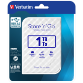 VERBATIM HDD Portable USB 3.0 1TB White