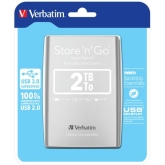 Verbatim HDD Store and Go 2,5  2TB USB 3.0 SILVER