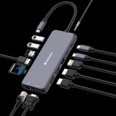 Verbatim USB-C Pro Multiport Hub CMH-14 2xHDMI | VGA| RJ45 | 3xUSB-A 3.2 | USB-C 3.2 Gen1 | 2xUSB-A 2.0 | SD| microSD/Audio Jac