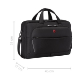 Wenger, Meteor Brief, 16” - 17'' Laptop Briefcase with Tablet Pocket, Black