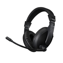 Adesso Stereo USB Multimedia Headphones with Microphone and built-in soundcard, 40mm Driver, USB connection