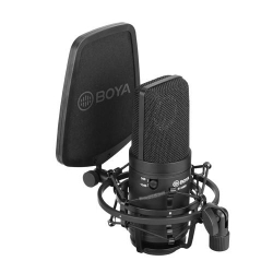 Boya BY-M800 Microfon XLR Studio Condensator cu Shockmount si Pop Filter