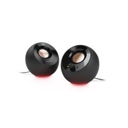 CREATIVE PEBBLE SE USB-C 2.0 Speakers w/Bluetooth 5.3, RGB Lighting, Aux, black