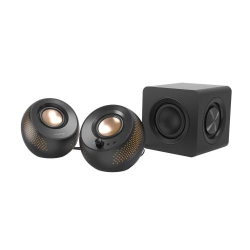 CREATIVE PEBBLE X Plus USB-C 2.1 Speakers w/Bluetooth 5.3, RGB Lighting, Aux, black