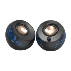 CREATIVE PEBBLE X USB-C 2.0 Speakers w/Bluetooth 5.3, RGB Lighting, Aux, black