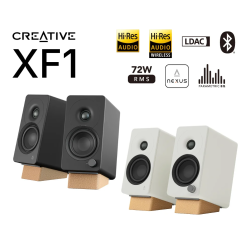 CREATIVE XF1 Desktop Speakers 2.0 Hi-resolution BT 6.0, MDF Enclosure, 72W RMS. White