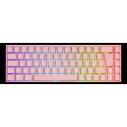 DELTACO GAMING DK440R Wireless 65% pink keyboard, UK layout, Kailh Red