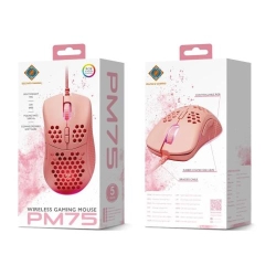 DELTACO GAMING DM210 lightweight gaming mouse, RGB, pink