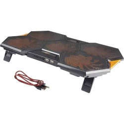 DELTACO GAMING Laptop cooler, 1000-1300 RPM, 5x140mm fans, 2xUSB-A