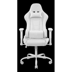 DELTACO WHITE LINE WCH80 Gaming chair, PU-leather, iron frame, White