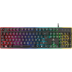 DELTACO WHITE LINE WK75 Membrane RGB Keyboard, US layout