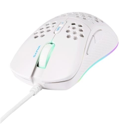 DELTACO WHITE LINE WM75 Lightweight gaming mouse, RGB, white