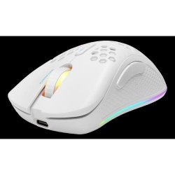 DELTACO WHITE LINE WM80 Wireless Lightweight Gaming Mouse, RGB, White