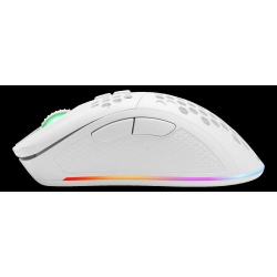 DELTACO WHITE LINE WM80 Wireless Lightweight Gaming Mouse, RGB, White