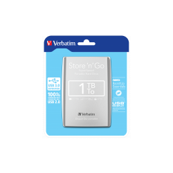 Hard Disk portabil Verbatim Store 'n' Go 1TB, USB 3.0, 2.5inch, Silver