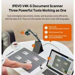 IPEVO V4K-S Document Scanner  Bundle