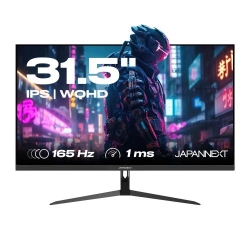 JAPANNEXT Monitor 31,5” IPS QHD (2560 x 1440) 165Hz, 1ms, HDR, 1xDP, 2xHDMI, Jack, USB, VESA, AMD Freesync, Flicker Free